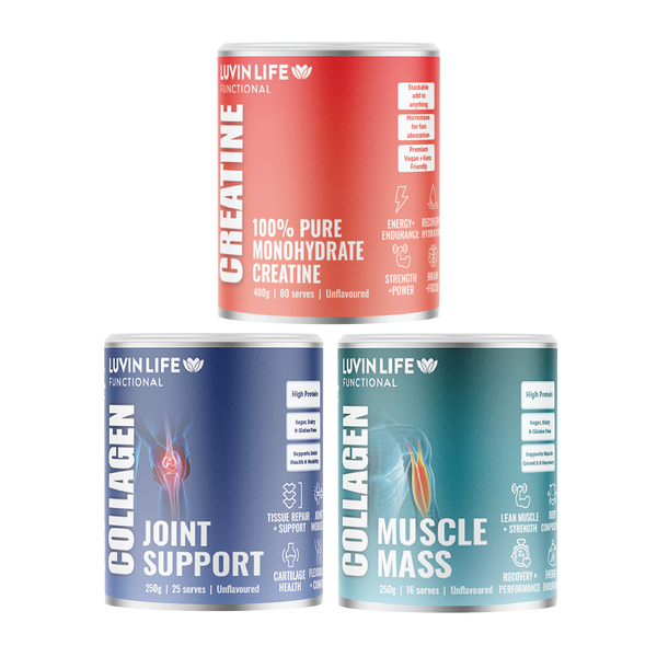 Joint Support + Muscle Mass + Creatine Monohydrate Bundle