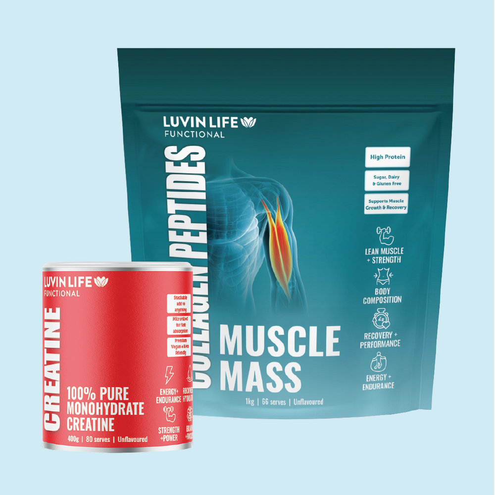 Muscle Mass Collagen 1kg + Creatine  Monohydrate Bundle