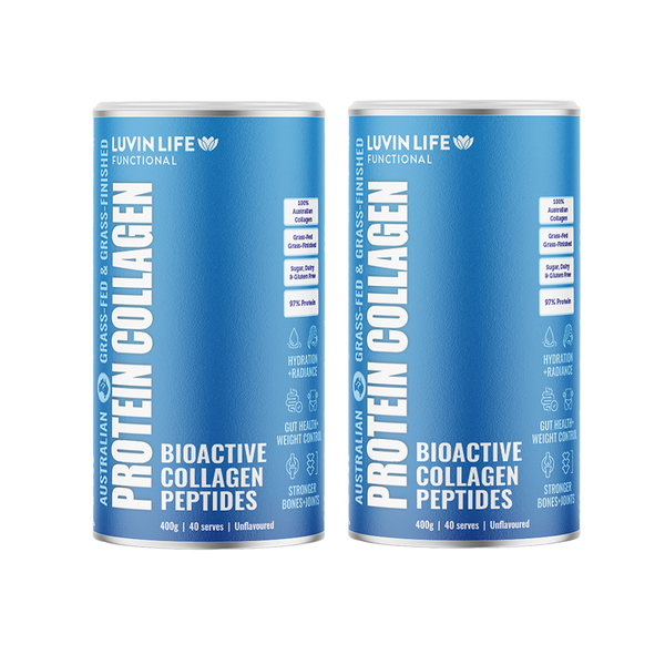 Luvin Life Australian Collagen Peptides - Unflavoured 400g (2 pack)