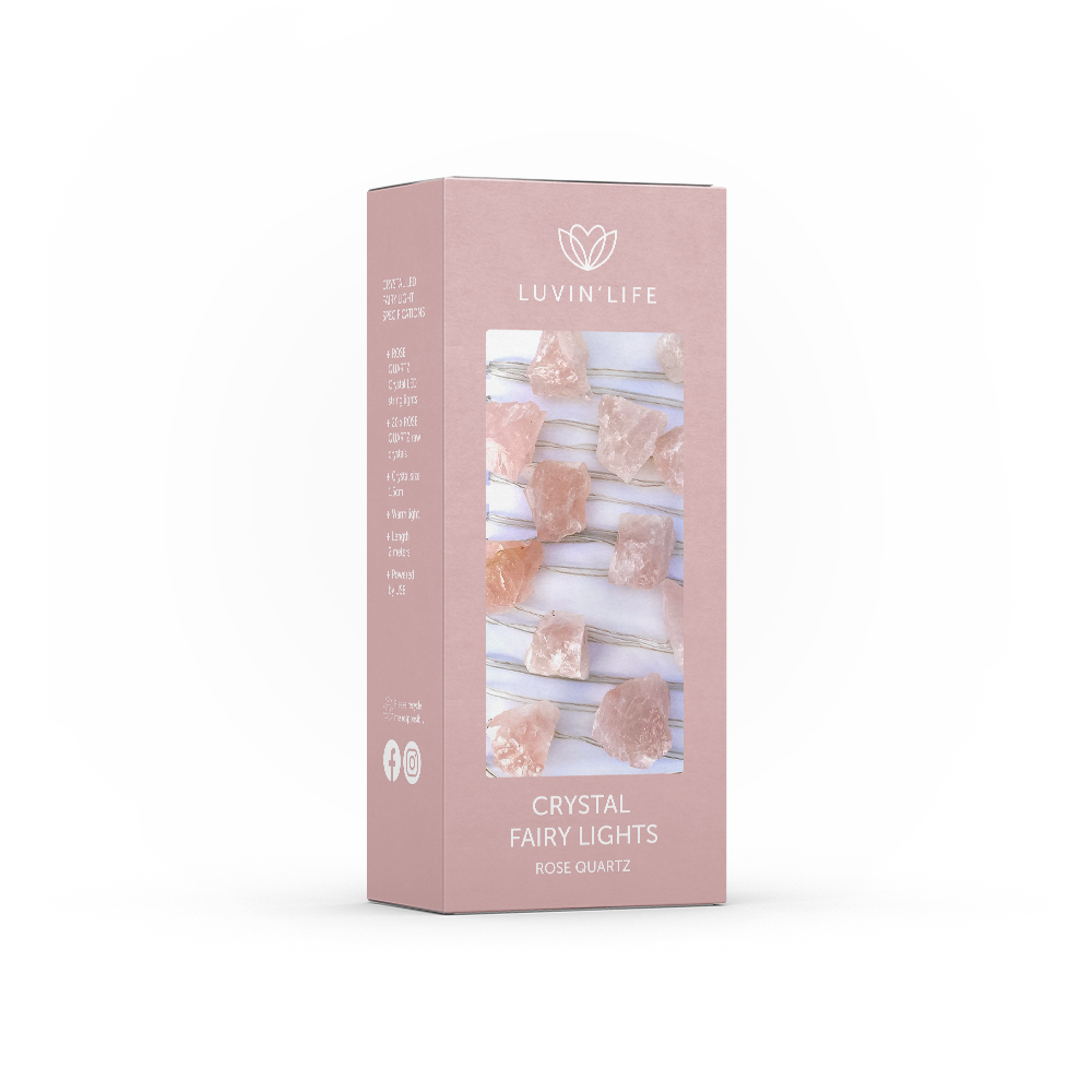 Crystal Fairy Lights - Rose Quartz