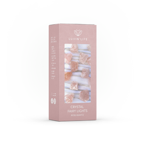 Crystal Fairy Lights - Rose Quartz