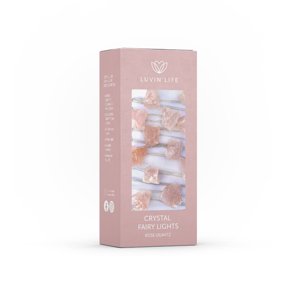 Crystal Fairy Lights - Rose Quartz