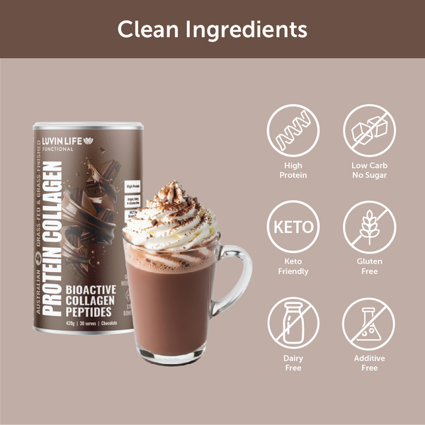 Luvin Life Australian Collagen Peptides - Chocolate 420g