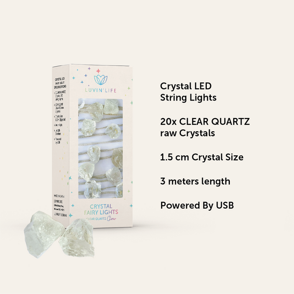 Crystal Fairy Lights - Clear Quartz