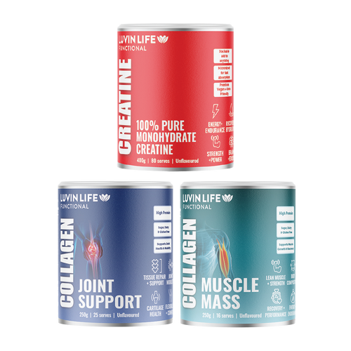 Joint Support + Muscle Mass + Creatine Monohydrate Bundle