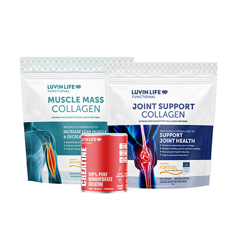 Joint Support 1kg + Muscle Mass 1kg + Creatine Monohydrate Bundle