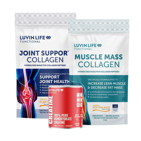 Joint Support + Muscle Mass + Creatine Monohydrate Bundle