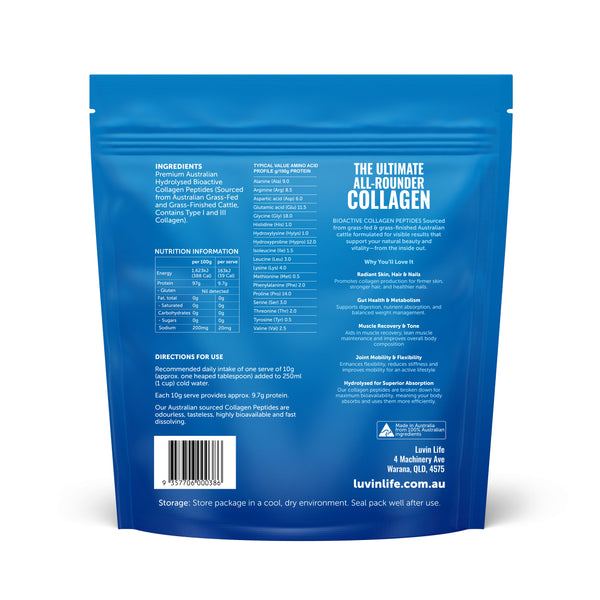Luvin Life Australian Collagen Peptides - 1kg
