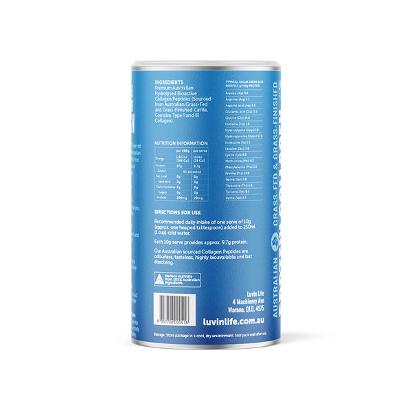 Luvin Life Australian Collagen Peptides - Unflavoured 400g