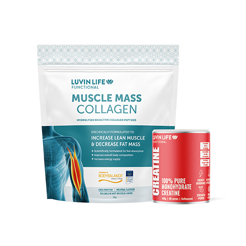 Muscle Mass Collagen 1kg + Creatine  Monohydrate Bundle
