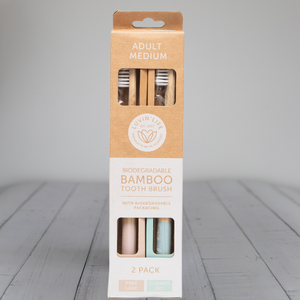 Adult Bamboo Toothbrush - Medium 2 Pack