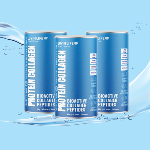 Luvin Life Australian Collagen Peptides - Unflavoured 400g (3 pack)