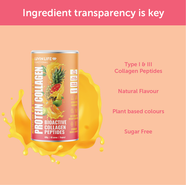 Luvin Life Australian Collagen Peptides - Tropical 400g
