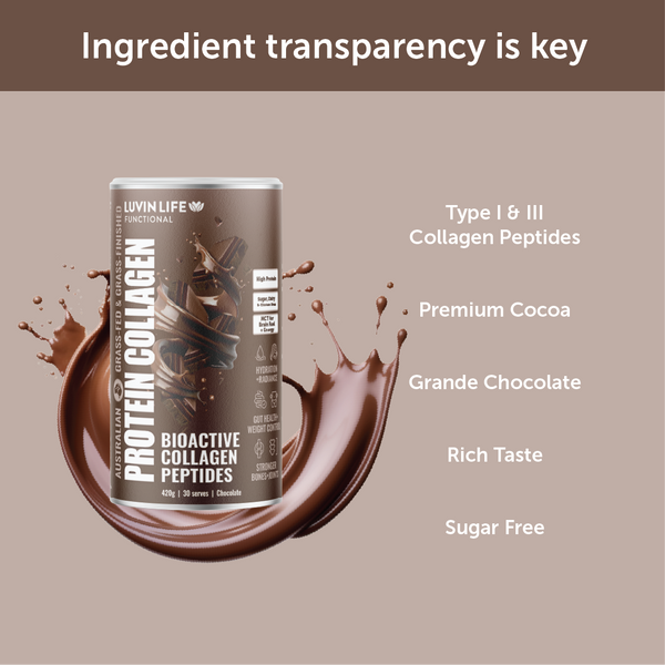 Luvin Life Australian Collagen Peptides - Chocolate 420g