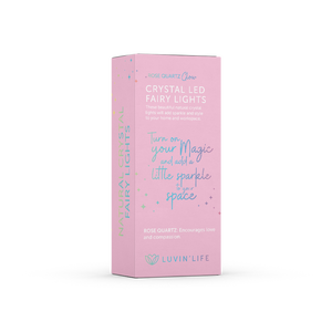 Crystal Fairy Lights - Rose Quartz