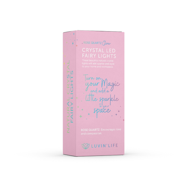 Crystal Fairy Lights - Rose Quartz