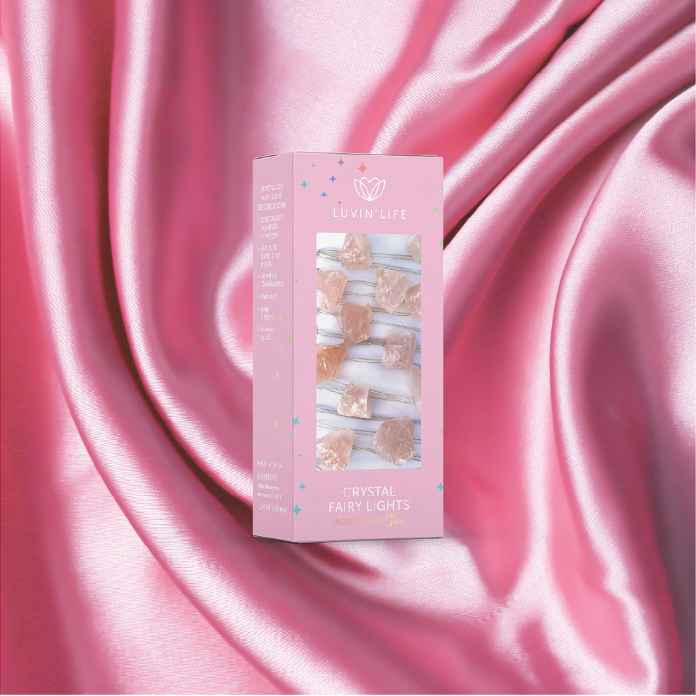 Crystal Fairy Lights - Rose Quartz