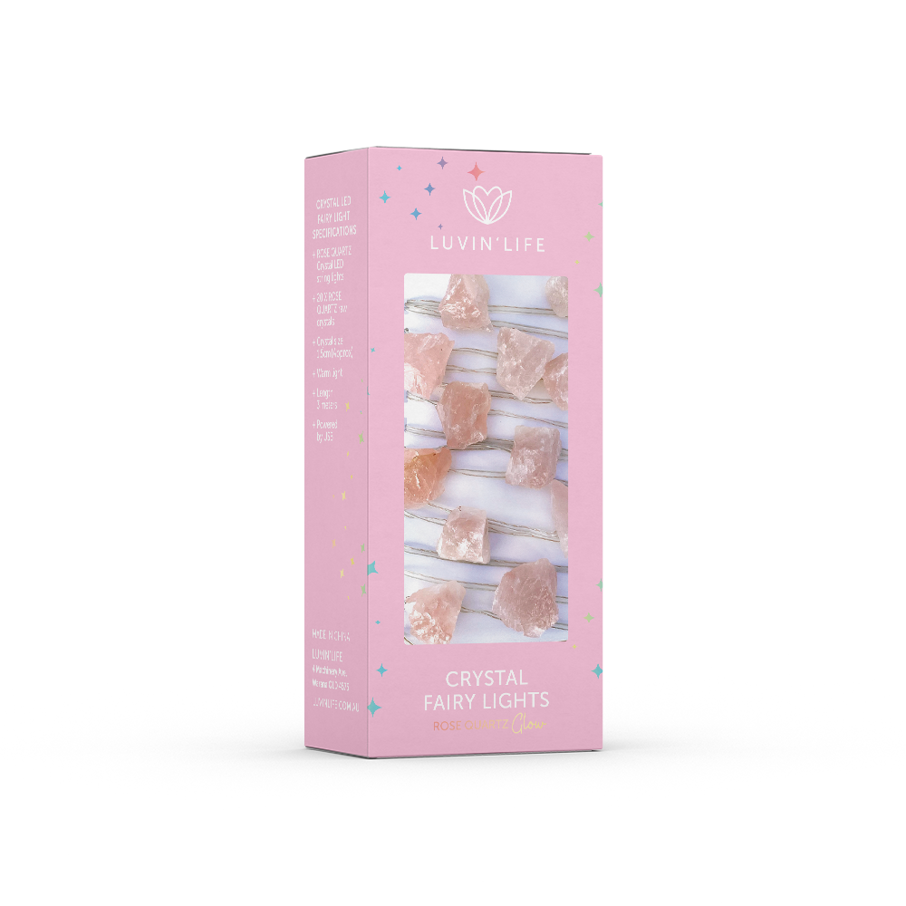 Crystal Fairy Lights - Rose Quartz