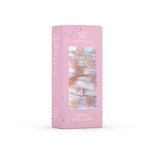 Crystal Fairy Lights - Rose Quartz