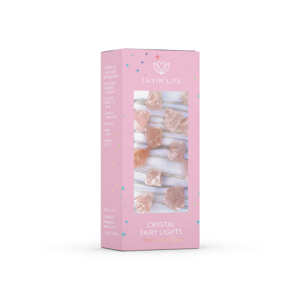 Crystal Fairy Lights - Rose Quartz