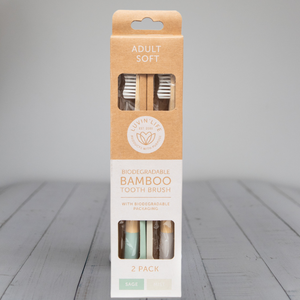 Adult Bamboo Toothbrush - Soft 2 Pack