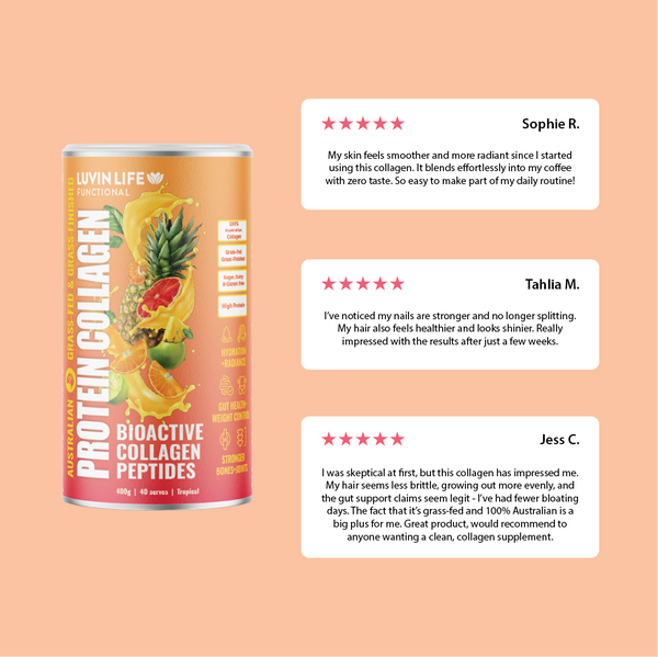 Luvin Life Australian Collagen Peptides - Tropical 400g