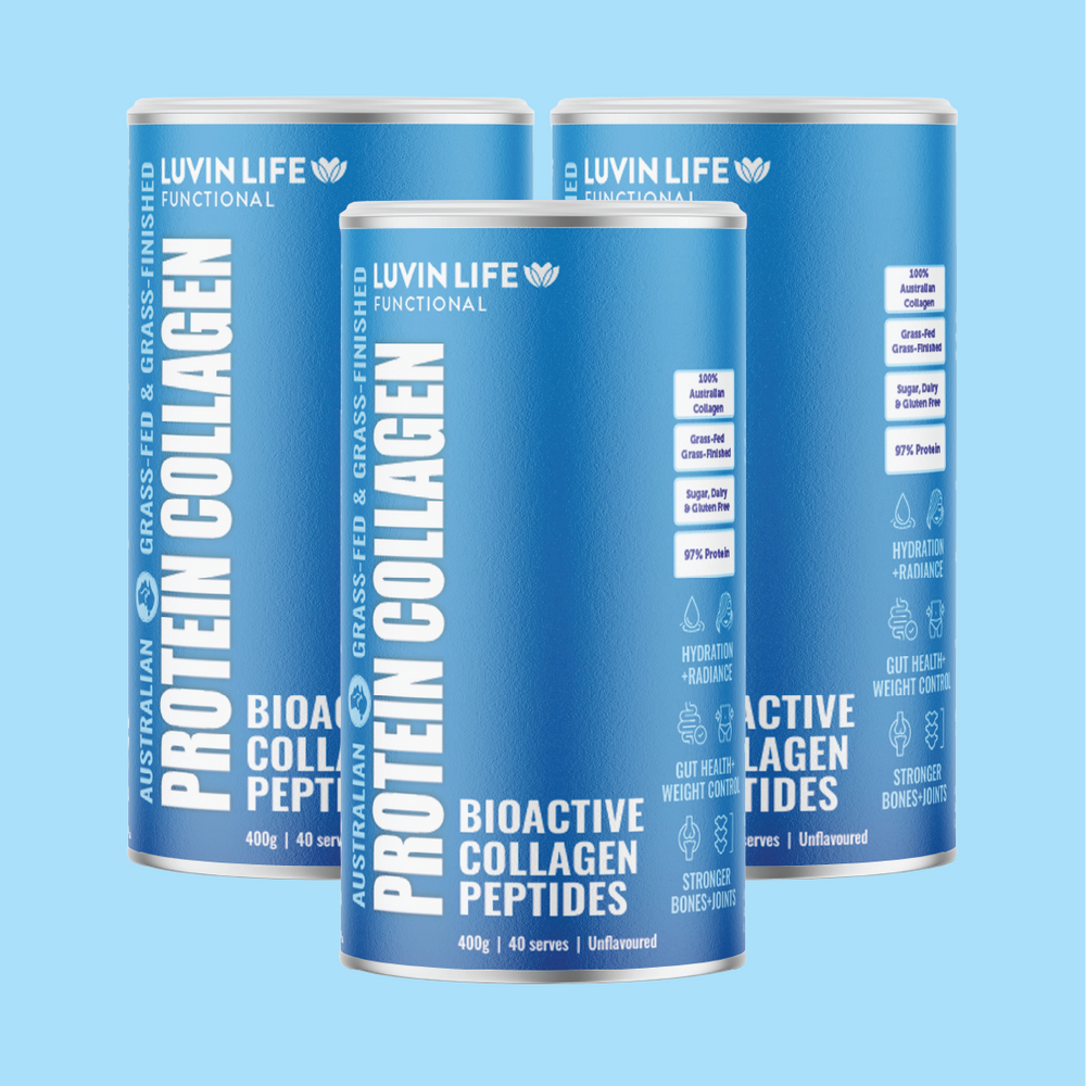 Luvin Life Australian Collagen Peptides - Unflavoured 400g (3 pack)