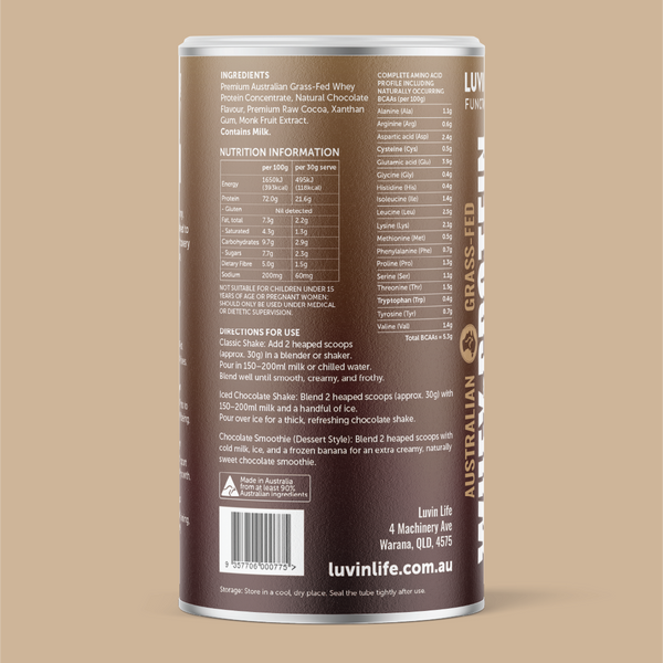 Luvin Life Whey Protein  - Chocolate 450g